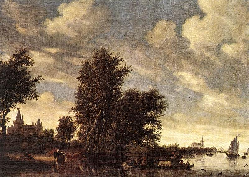 RUYSDAEL, Salomon van The Ferry Boat dh oil painting picture